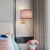 ウォールランプE27ベッドサイドLED USB PORT 1W Spotlight Nordic Modern Indoor Lighting for Bedroom Reading Parlor Aisle Decor