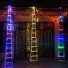 Christmas Decorations Santa Claus Climbing On Rope Ladder Indoor Outdoor Ornament Decor Waterproof LED Light With Remote Control 231019