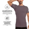 Magliette da uomo T-shirt modale girocollo con cuscinetti antisudore ascellari Abbigliamento Maglietta solida per il tempo libero Maglietta sportiva a prova di casa