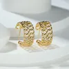 Pendientes de tuerca Punk femenino masculino amor infinito para Mujeres Hombres Color dorado 8 letras pendiente ondulado boda fiesta oreja joyería regalos