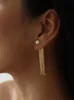 Ear Cuff 14K Gold Filled Gold Long Tessal Real Pearl Earrings Women Jewelry Party Boho T Show Gown Runway Rare Korean Japan Trendy 231019