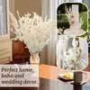 Sahte çiçek yeşillikleri kurutulmuş gerçek beyaz okaliptüs rusus, ev düğün için doğal taze korunmuş yapraklar demetleri boho parti dekor diy 231019