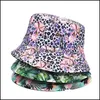 Wide Brim Hats Ldslyjr Cotton Print Two Sides Wear Bucket Hat Fashion Joker Outdoor Travel Sun Cap For Men And Women 141 Drop Delivery Dhmqc