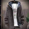 Mens Sweaters Autumn and Winter Fashion Hooded Sweater Casual Plus Fleece Thickened Warm HighQuality Large Size 231019