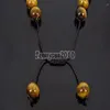 Strand feito à mão 8mm ajustável natural olho de tigre gemas pedra redonda contas pulseira cura reiki 5 fios pack3299