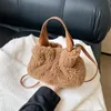 Herbst/Winter Plüschtasche Damen 2023 neue modische Handtasche Pendler Schultertasche