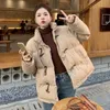 Kvinnors trenchockar Höst- och vinter 2023 Korean Croissant Bread Jacket Cotton Ins Hong Kong Style Small Man Female