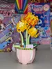 Blocs 338 pièces créatif chrysanthème fleur blocs de construction Kit créatif plante jouet décor briques enfants jouets pour fille cadeau R231020