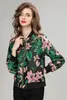 Women's Jacket Short 2023 Autumn/Winter Fashion Handgjorda pärlor Temperament Slim Fit Flower Casual Small Stand Neck S_ XXL Size