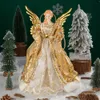 Christmas Decorations Angel Ornaments For Tree Top Gold Topper Decors Garden Yard Cafe Desk Decor 231019