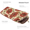 Sunglasses Cases SAJA Tapestry Glasses Case Women's Sunglasses case Red Poppy Pouch Wallet Cases For Glasses Women's Spectacle cases kids glasses 231020