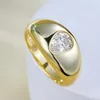 Anello di diamanti da laboratorio 100% reali 925 sterling in argento anelli da matrimonio per feste per donne regalo di gioielli da sposa