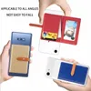 Titulares de cartão Bolsa Caso Carteira Inserindo Voltar Multifuncional PU Couro Bolso Suporte de Telefone Stick em Adesivo Adesivo Seguro Universal