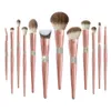 Makeup Tools Luxury Rose Gold Bling Rhinestone Makeup Brushes 10/12/14 PCS Glitter Diamond Vegan Makeup Brush Set With Rhinestone 231020