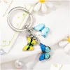 Party Favor Nouveau style Porte-clés Colorf Papillon Sac Charme Téléphone portable Accessoire Preppy Schoolbag Pendentif Maison Jardin Fête Fête Sup Dhklf