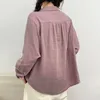 Blusas de mujer, camisas de hilo de algodón, Chicas Mori, estilo japonés, Vintage, holgadas, de manga larga, de encaje, lisas, para mujeres, jóvenes, Tops largos