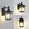 Hekverlichting Postaccentlicht/wandlamp voor buiten, tuin, hek, veranda en garage, behuizing van aluminium en glas Waterdicht bellenglas Patroonglas met geplaatst glas