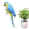 Garden Decorations Outdoor Parrot Decor Resin Macaw Figurines Decorative Tropical Bird Sculpture Ornaments For Wall Patio Yard