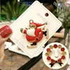 Pins Brooches Xmas Enamel Brooch Snowman Santa Claus Tree Wreath Metal Fashion Jewelry Gift For Women Merry Christmas Decor Gifts 231020