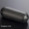 Sunglasses Cases Carbon Fiber Material Sunglasses Case Black Leather Men's Eyewear Case Ladies Glasses Holder Protect Case 231020