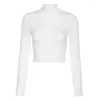 Women's T Shirts Sexy Cross Bandage Backless Bare Midriff Slim Shirt Women Long Sleeves Bottoming Ladies Tops Camisetas Mujer