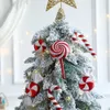 Christmas Decorations Mix cute Christmas candy bars lollipops Christmas tree balls celebration activities hang Christmas home decorations 2023 Navidad National