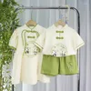 Clothing Sets Kids Chinese Style Outfits Sibling Matching Clothes Boys And Girls Little Girl Summer Dress Children 2PCS