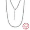 Groothandel Cadenas De Plata 925 Zilveren Vierkante Hanger Sieraden Smaragd Ketting Tennis Cubaanse Ketting Kruis Kettingen Voor Vrouwen