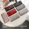 Wallets PU Leather Women Wallet Portable Replacement Snap Button Solid Color Card Holder Girls Ladies Purse Notecase Red