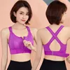 Camisoles tanques yoga esportes bela volta roupa interior feminina ajustável zíper frontal sutiã à prova de choque sem anel de aço colete