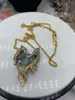 Ketten Modetrend Papageienform Glas eingelegte Halskette für Frauen
