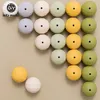 Teethers Toys Let's Make Silicone Beads 30pcs 15mm Eco-friendly Sensory Baby Teething Toys Food Grade Silicone beads For Baby Pacifier Chain 231020