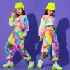 Scen Wear Dancing Clothes Outfits Jazz Dance Costume 2023 Hip Hop Clothing Multicolor Sweatshirt Kausal Pants for Girls Ballroom