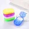 Soap Dishes Mini Washing Hand Bath Travel Scented Slide Sheets Foaming Box Paper