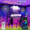 Décorations de Noël Smart RGB Feu d'artifice Lampe de nuit à distance DIY LED Light Strip Music Sync Magic Color Ambient 2023 Lights Home Decor 231019