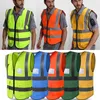 Herenvesten 2021 Hi-Vis Zichtbaarheid Beveiliging Werkvest Tweekleurige Reflecterende Jas Veiligheidsdoek Losse Reflectie Licht256K