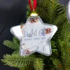 Sublimation Xmas ball flat plastic ball MDF insert blanks for customized printing Xmas tree decoration by Ocean B1026