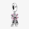 100 % 925 Sterling Silber rosa Ballerina-Schuhe baumeln Charms passen Original europäische Charm-Armband Mode Frauen Hochzeit Verlobung 2959