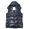 Designer Winter Down Vest Badge de couleur unie doudoune sans manches manteau d'édredon fermetures à glissière coupe-vent puffer campus doudoune à capuche coupe-vent veste de cyclisme