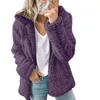 Veste à capuche en laine polaire pour femme, veste décontractée et confortable, avec fermeture éclair, collection automne et hiver 2023