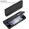 Flap -fönster för Samsung Galaxy Z Fold 5 Case Holster Pen Slot Book Foldbar Stand Protection Cover