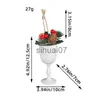 Christmas Decorations Red Berry Wine Glass Pendant Elegant Simulation of High Quality Materials Perfect Christmas Pineapple Holiday Decoration Durable x1020