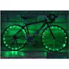 Party Favor 100pcs Colorf roue de vélo LED Flash Light vélo vélo lampes à rayons 2M fil de cuivre chaîne Vae CA maison jardin partie festive Dhwzr