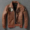 Cuero para hombres Faux A2 Chaqueta de vuelo Aceite Encerado Cuero de vaca Chaquetas genuinas Hombres Ropa Abrigo Motorcyle Biker Colthes Otoño Tamaño asiático JGBLUI 231020