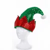 Creative Christmas Hats Red Hat Top Santa Claus Glitter ihålig för barn Vuxen Merry Christma Decor Presents 230920