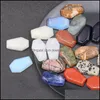 Stone Natural Crystal Stone Ornaments Coffin Shape Reiki Healing Chakra Quartz Mineral Tumbled Gemstones Hand Piece Home Decoration Ac Dhyvh