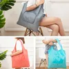 Storage Bags Reusable Polyester Portable Shoulder Women's Handbags Folding Pouch Foldable Shopping Big Size Thick Nylon Large Tote