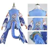 Cosplay Anime Juego Honkai Star Rail Cosplay Disfraz Bailu Conjunto Completo con Peluca Cola Mujeres Encantador Uniforme Halloween Carnaval Fiesta Traje