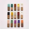 100 st rektangel blandad färgharts trähängen charm för smycken som gör DIY armband halsband 20x6 5xm hål 1 8mm 210720323u