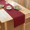 Table Runner Solid Linen Tablecloth Living Room Dining Tables Cover Modern Nordic Rectangle Restaurant Decoration 231019